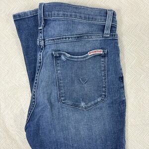 Hudson Jeans Women28 Blair High Rise Skinny Stretch Medium Wash Denim Distressed